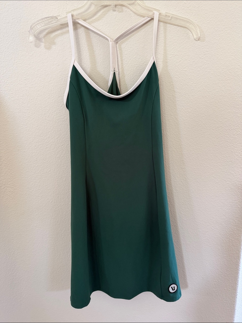 Vuori Viridian One Shot Tennis Dress with White Trim - Picture 4 of 7